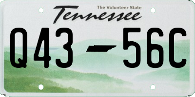 TN license plate Q4356C
