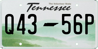 TN license plate Q4356P