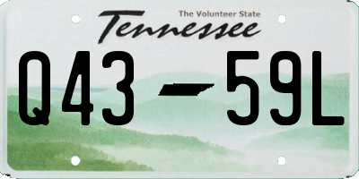 TN license plate Q4359L