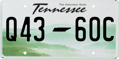 TN license plate Q4360C