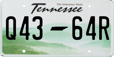 TN license plate Q4364R