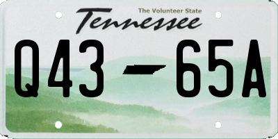 TN license plate Q4365A
