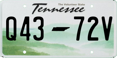 TN license plate Q4372V