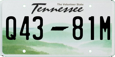 TN license plate Q4381M