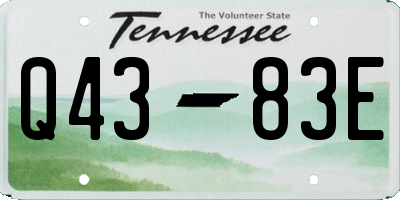 TN license plate Q4383E