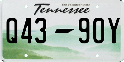 TN license plate Q4390Y