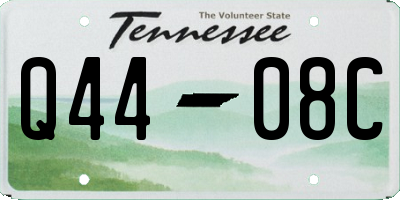 TN license plate Q4408C