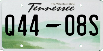 TN license plate Q4408S