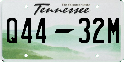 TN license plate Q4432M