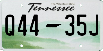 TN license plate Q4435J