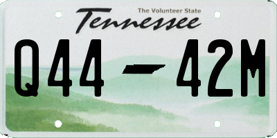 TN license plate Q4442M