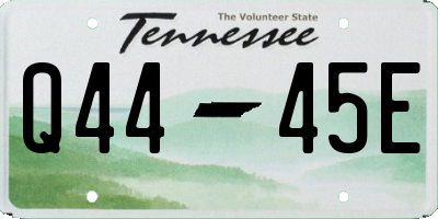 TN license plate Q4445E