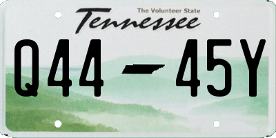 TN license plate Q4445Y