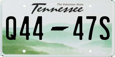 TN license plate Q4447S