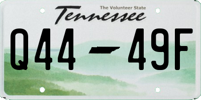 TN license plate Q4449F