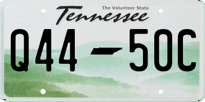 TN license plate Q4450C