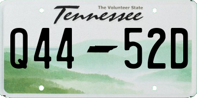 TN license plate Q4452D
