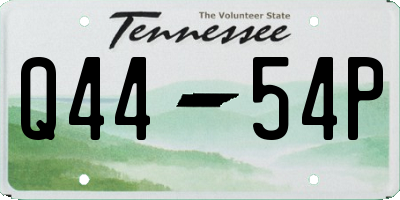 TN license plate Q4454P