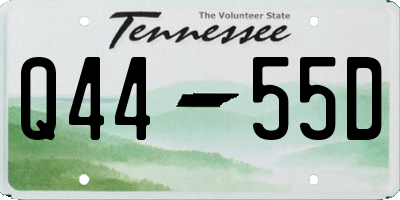 TN license plate Q4455D