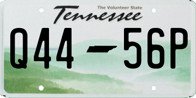 TN license plate Q4456P