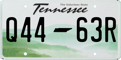 TN license plate Q4463R