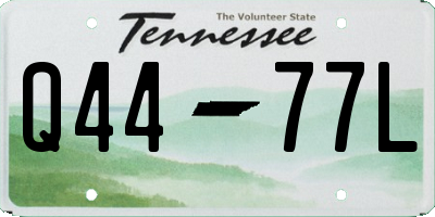 TN license plate Q4477L