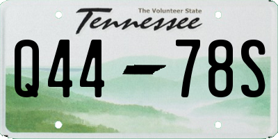 TN license plate Q4478S