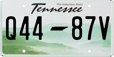 TN license plate Q4487V