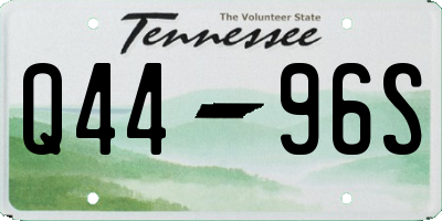 TN license plate Q4496S