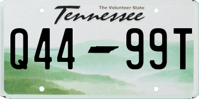 TN license plate Q4499T