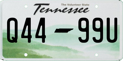 TN license plate Q4499U