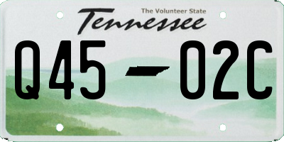 TN license plate Q4502C
