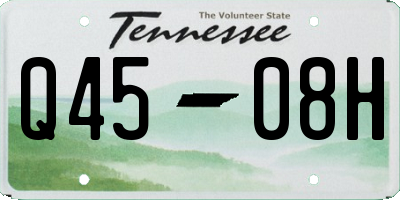 TN license plate Q4508H