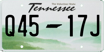 TN license plate Q4517J