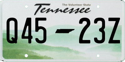 TN license plate Q4523Z