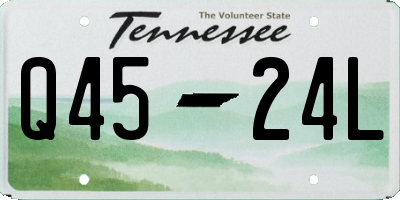 TN license plate Q4524L
