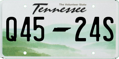TN license plate Q4524S