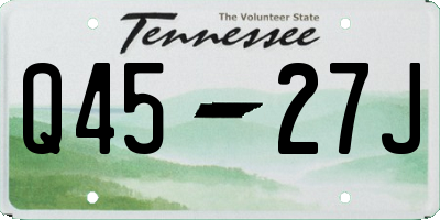 TN license plate Q4527J