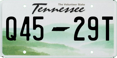 TN license plate Q4529T