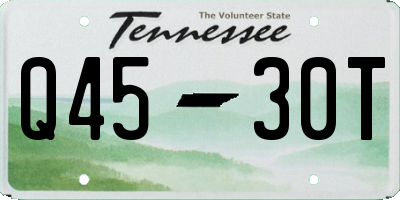 TN license plate Q4530T