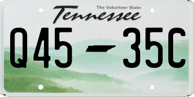 TN license plate Q4535C
