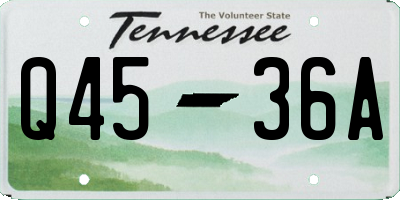 TN license plate Q4536A