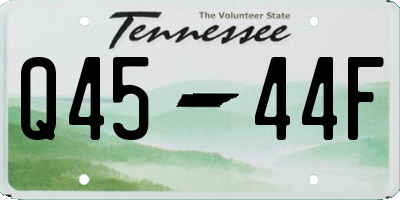 TN license plate Q4544F