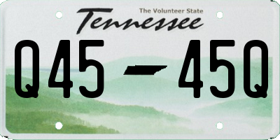 TN license plate Q4545Q