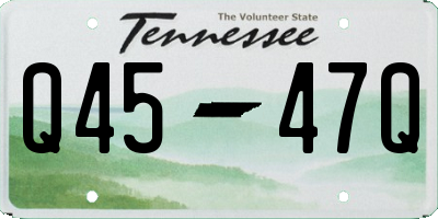 TN license plate Q4547Q
