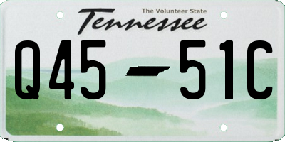 TN license plate Q4551C