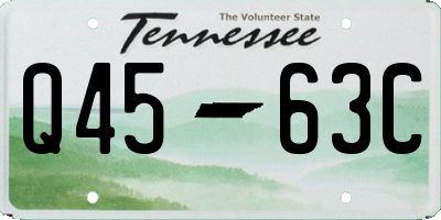 TN license plate Q4563C
