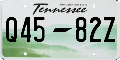 TN license plate Q4582Z
