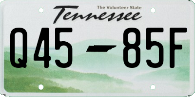 TN license plate Q4585F