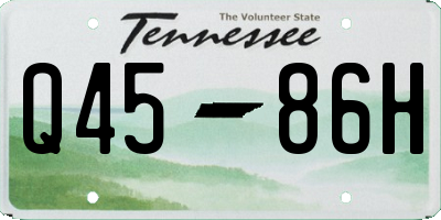 TN license plate Q4586H
